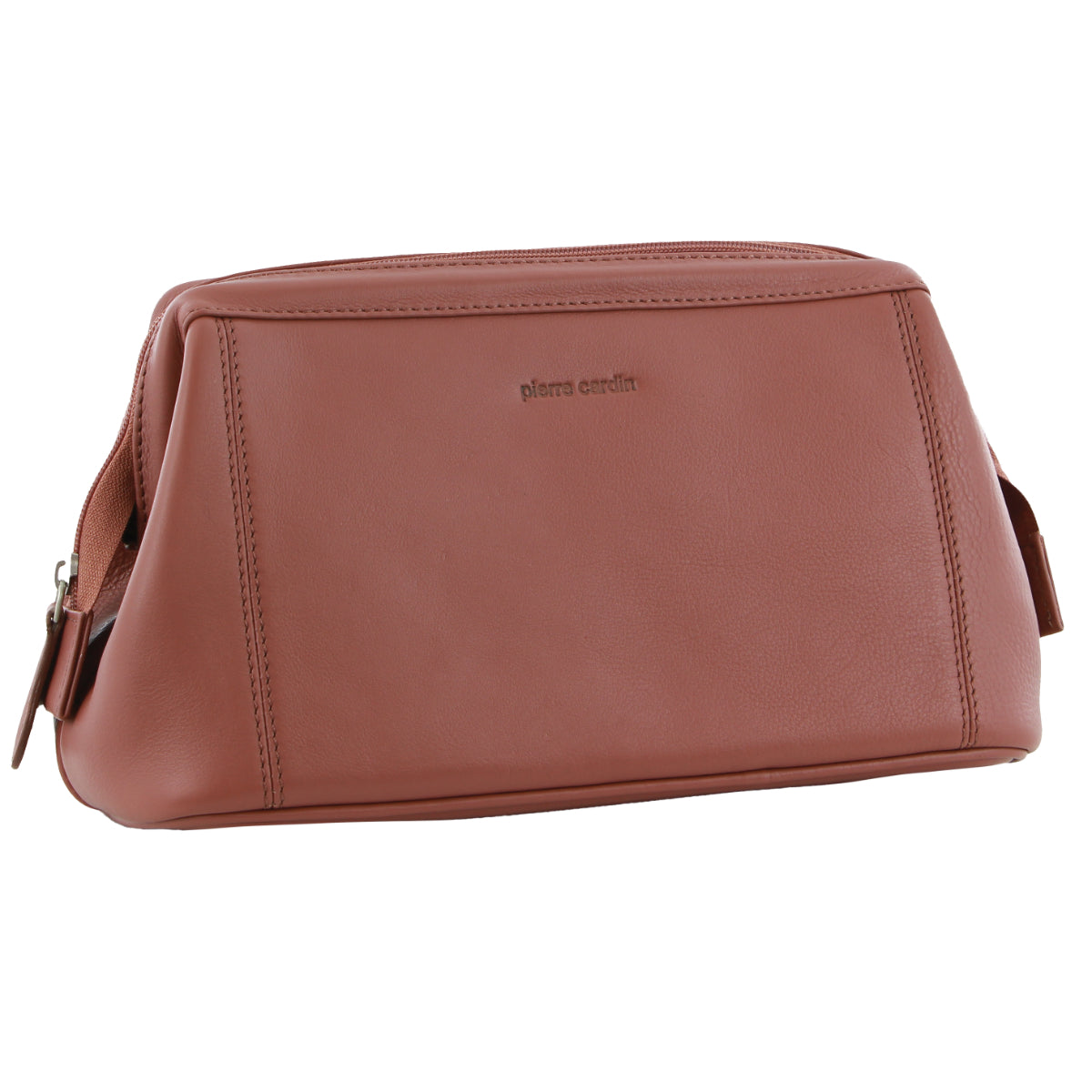 Pierre Cardin Rustic Leather Toiletry Bag in Rose
