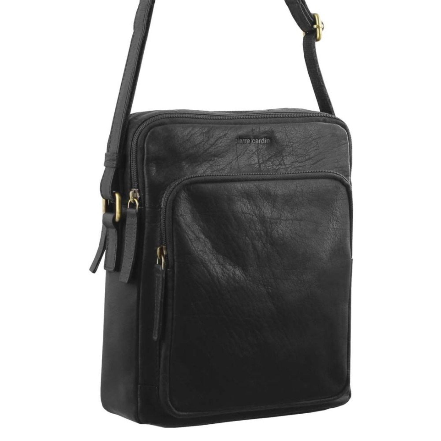 Pierre Cardin Leather Unisex Cross-Body Bag