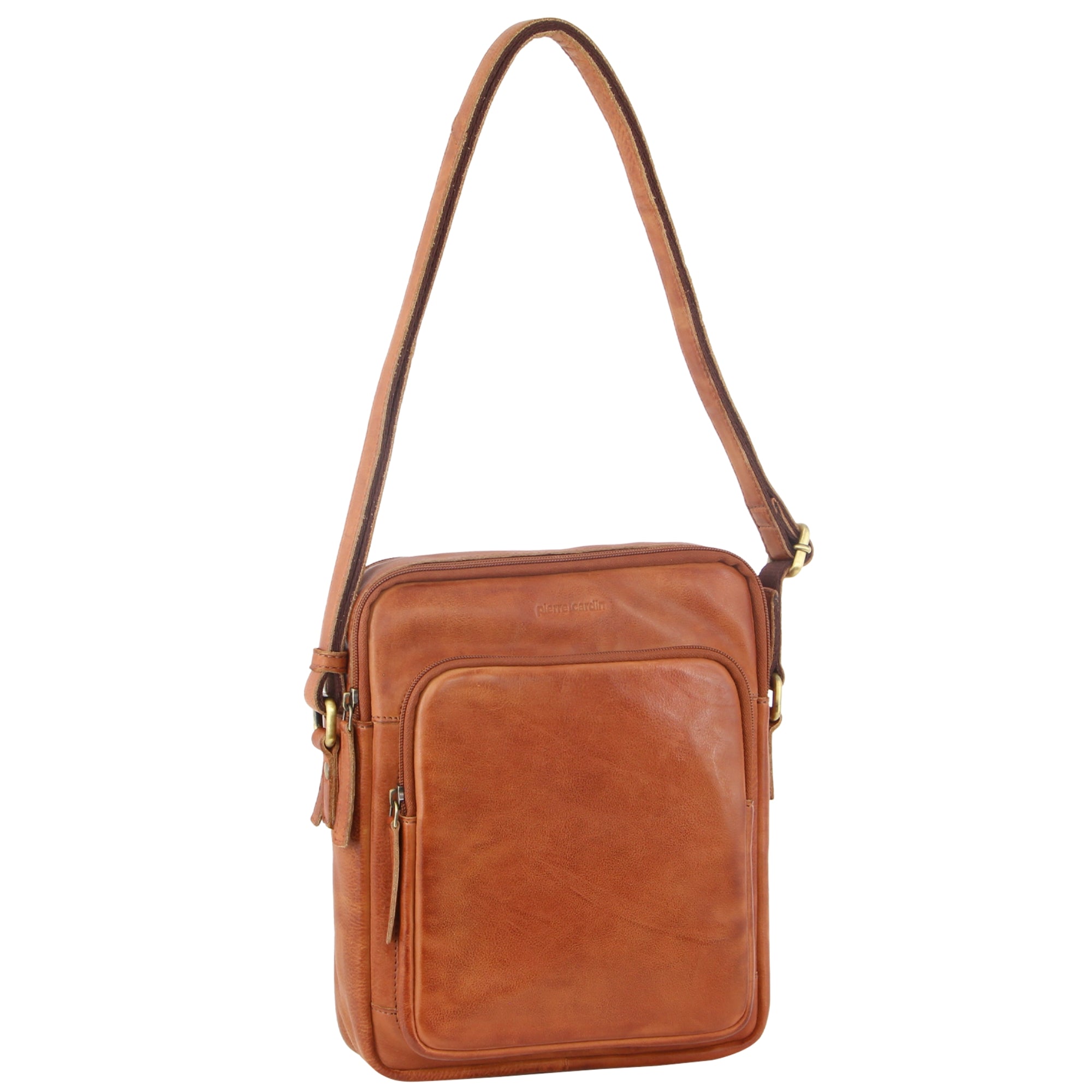 Pierre Cardin Leather Unisex Cross-Body Bag