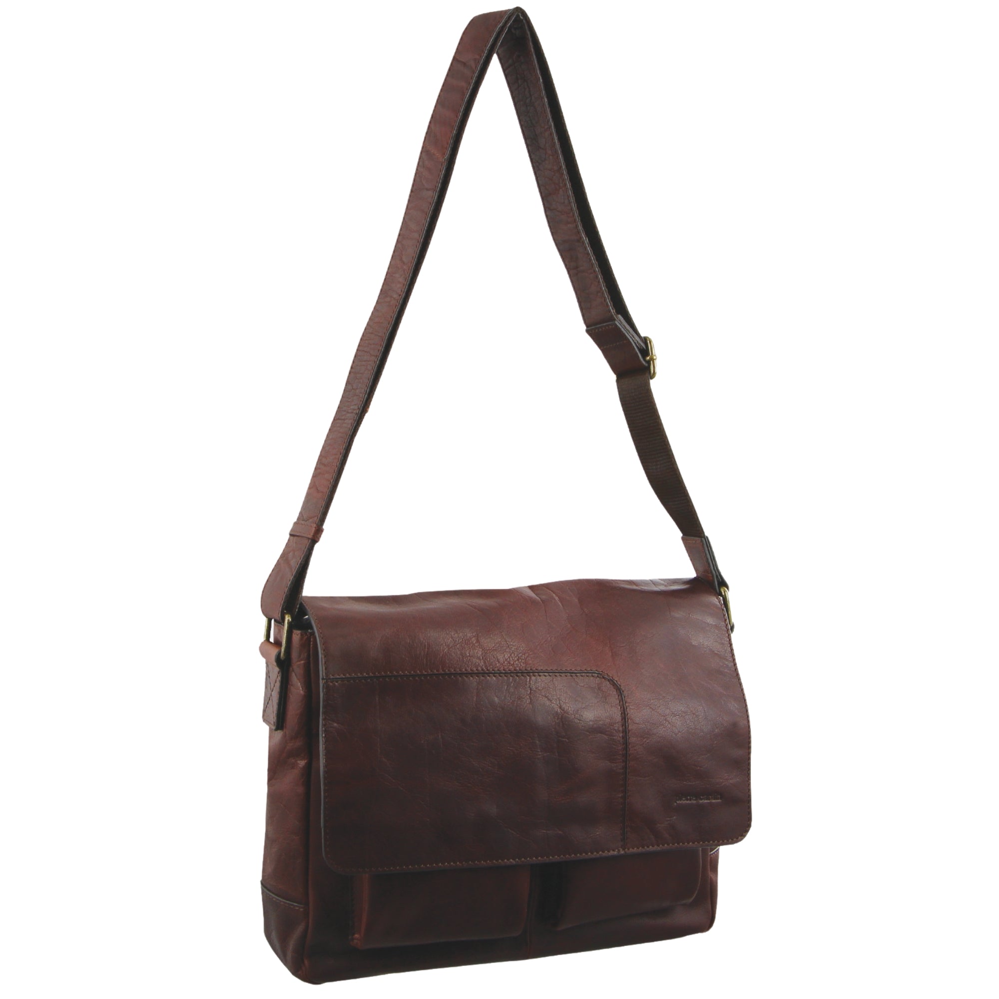 Pierre Cardin Rustic Leather Computer/Messenger Bag