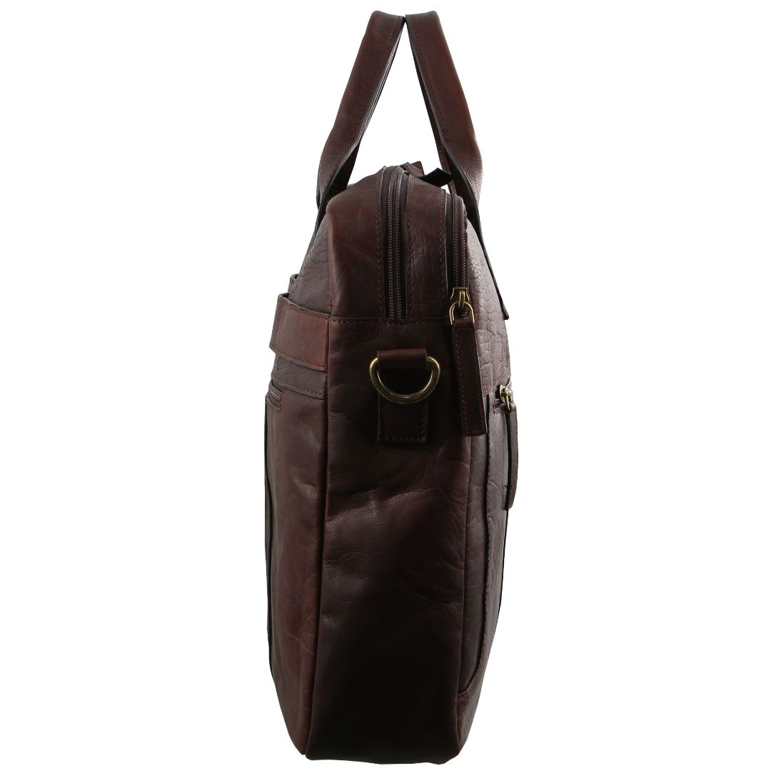 Pierre Cardin Rustic Leather Computer Bag