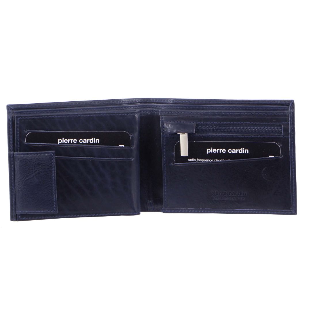 Pierre Cardin Rustic Leather Tri-Fold Men's Wallet