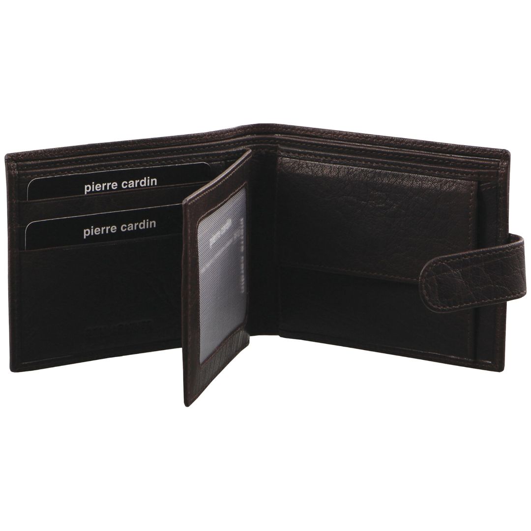 Pierre Cardin Rustic Leather Men's Wallet in Brown