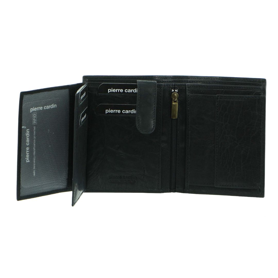 Pierre Cardin Rustic Leather Tri-Fold Men's Wallet