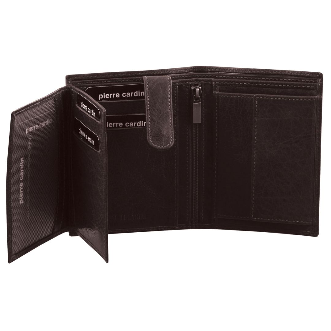 Pierre Cardin Rustic Leather Tri-Fold Men's Wallet