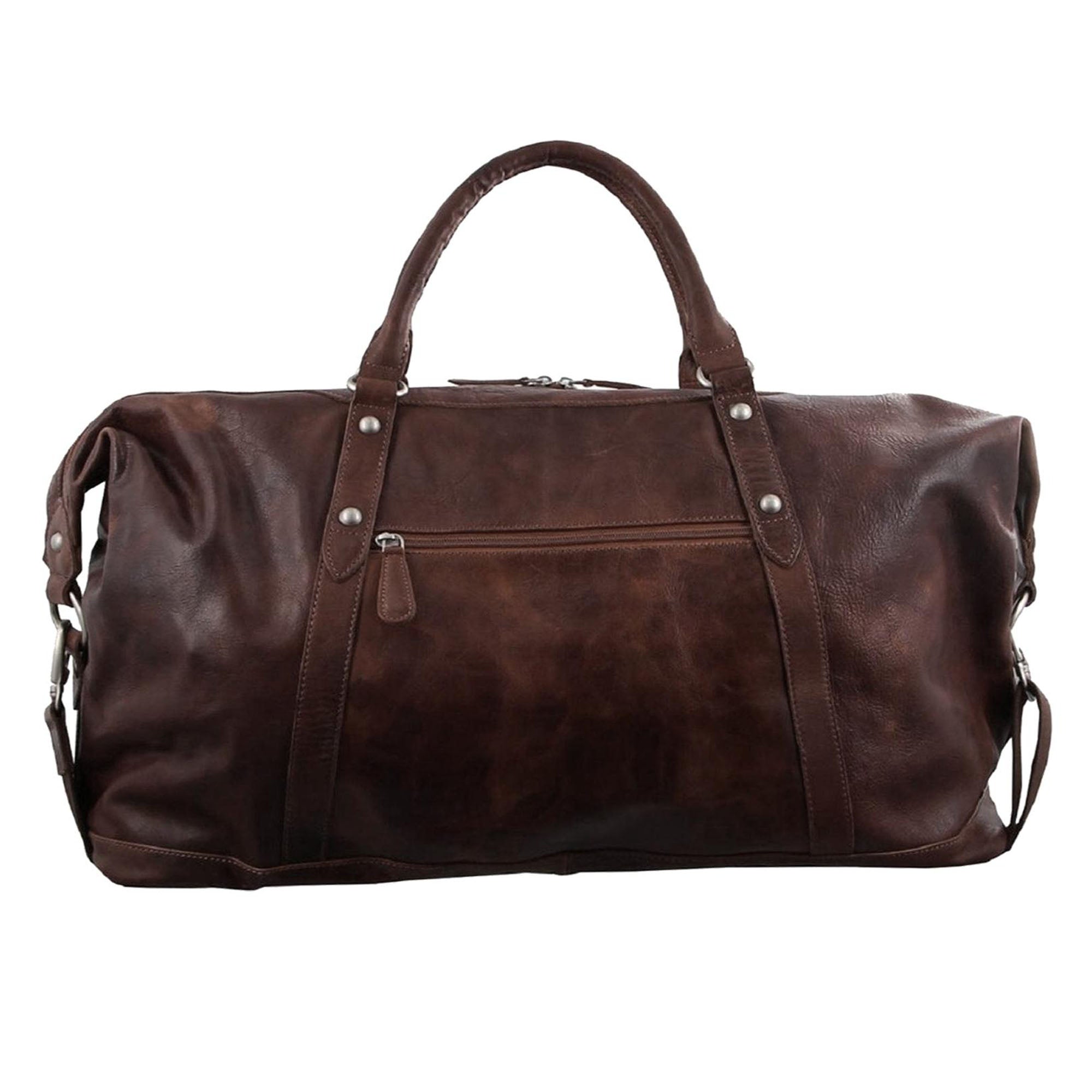 Pierre Cardin Rustic Leather Overnight Bag