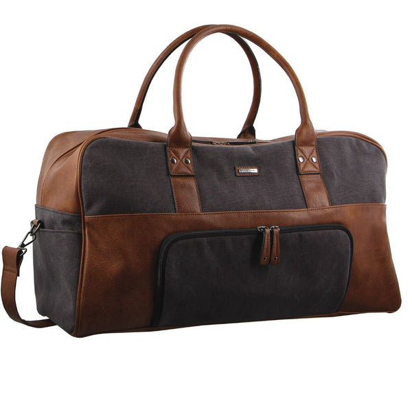 Pierre Cardin Canvas Overnight Bag in Brown