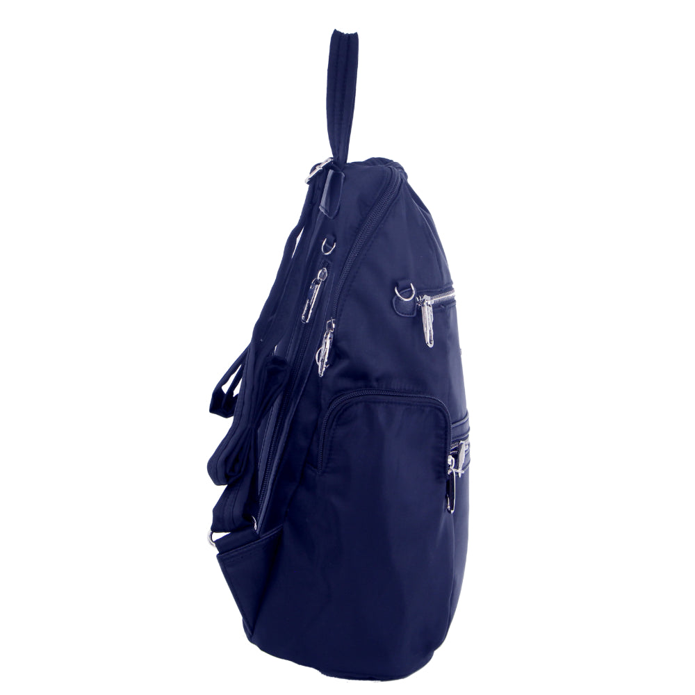 Pierre Cardin Nylon Anti-Theft Backpack in Navy