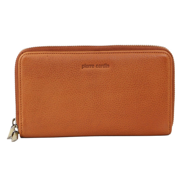 Pierre Cardin Italian Leather Ladies Double Zip Wallet
