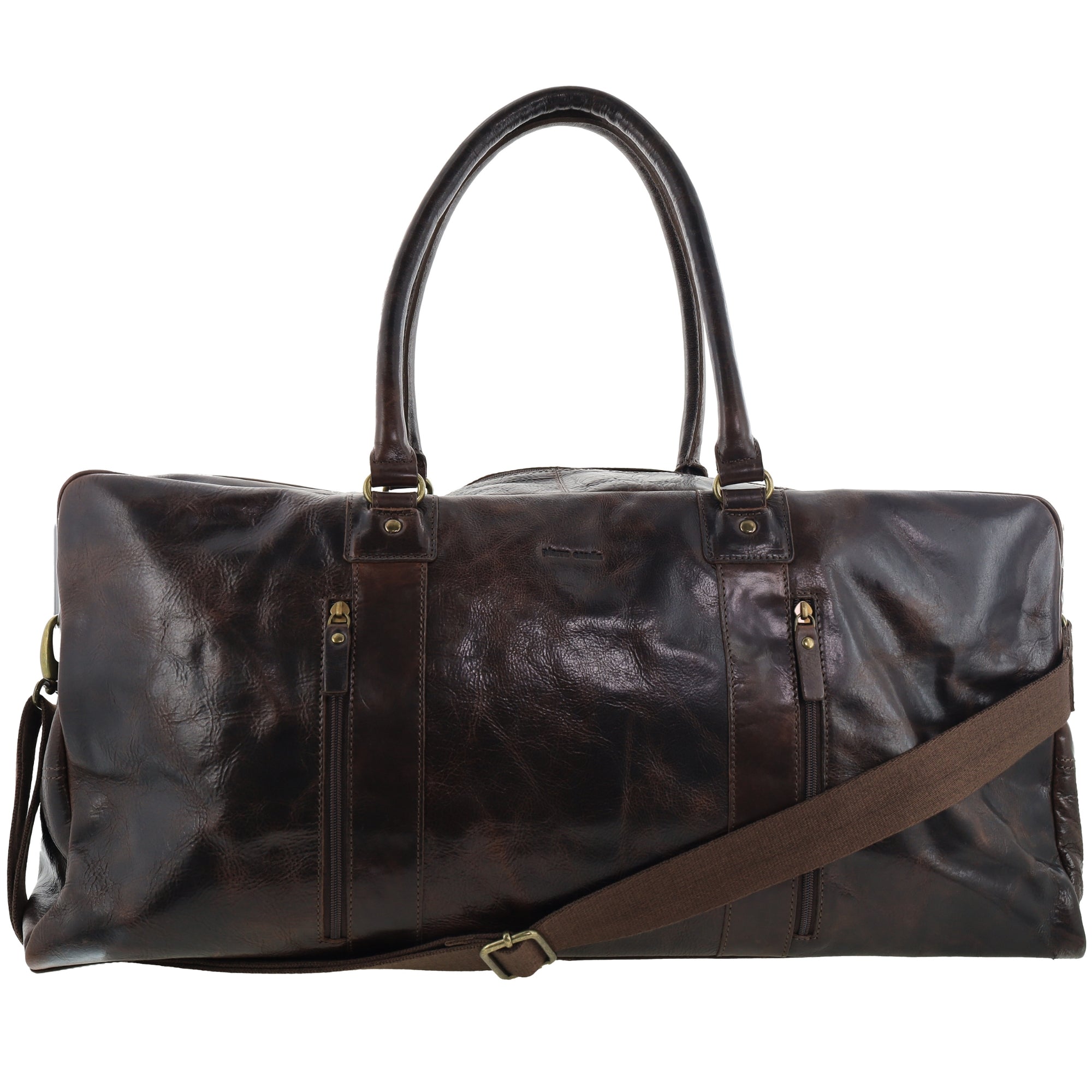 Pierre Cardin Rustic Leather Business/Overnight Bag