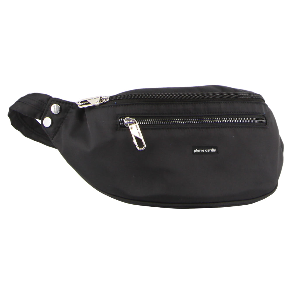 Pierre Cardin Nylon Anti-Theft Waist Bag in Black