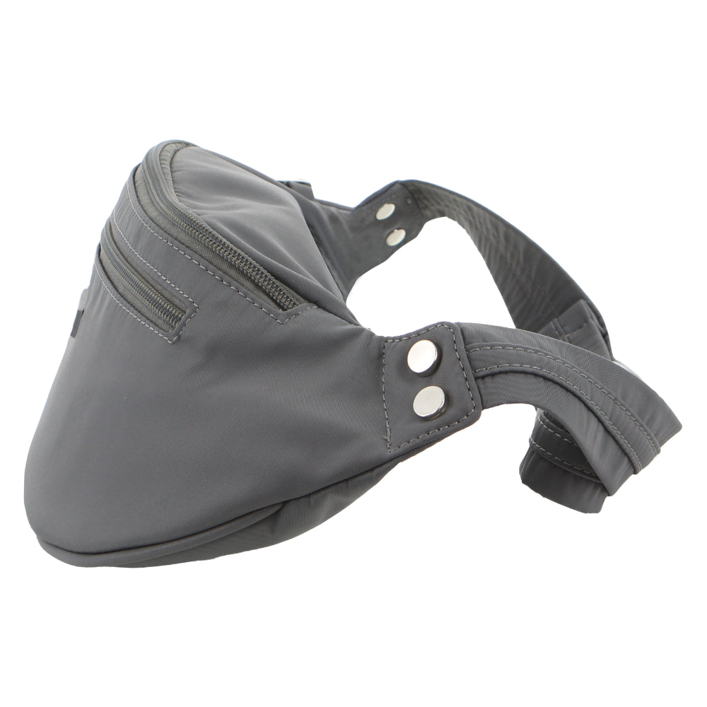 Pierre Cardin Nylon Anti-Theft Waist Bag in Grey