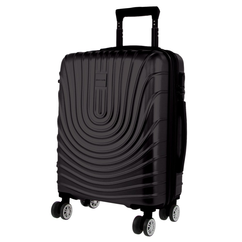 Pierre Cardin Hard Shell 3-Piece Luggage Set in Black