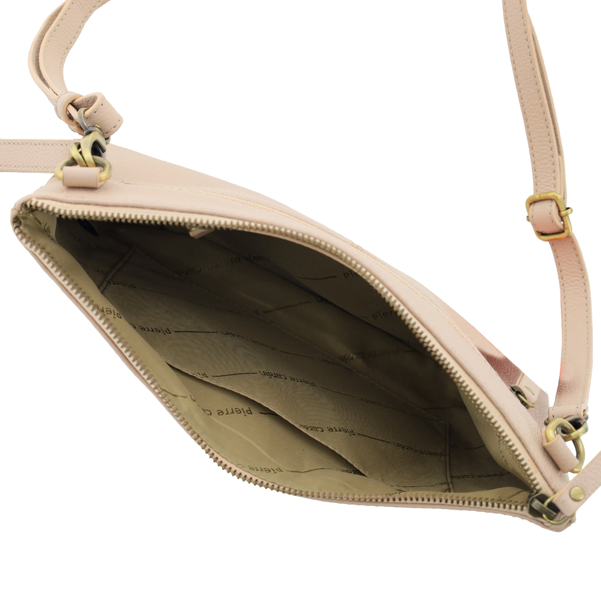 Pierre Cardin Vintage Leather Multiway Crossbody Bag/Clutch in Nude