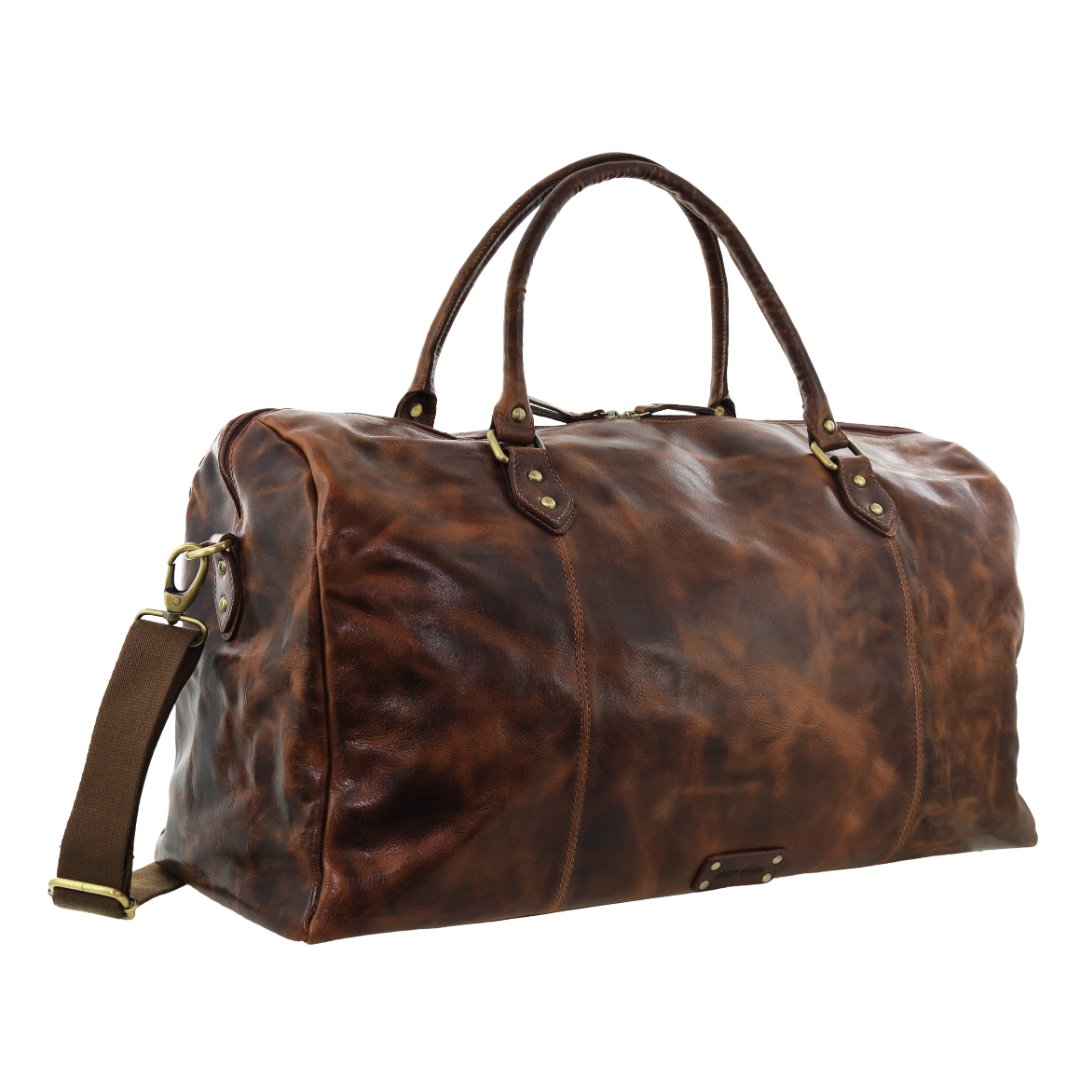 Pierre Cardin Smooth Leather Overnight Bag