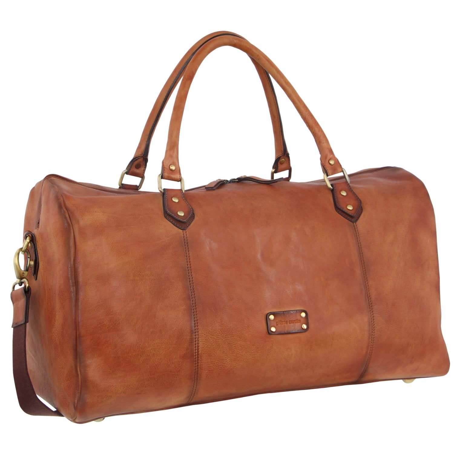 Pierre Cardin Smooth Leather Overnight Bag