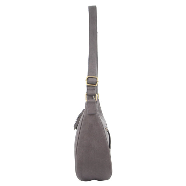 Pierre Cardin Herringbone Embossed Leather Tassle Crossbody Bag