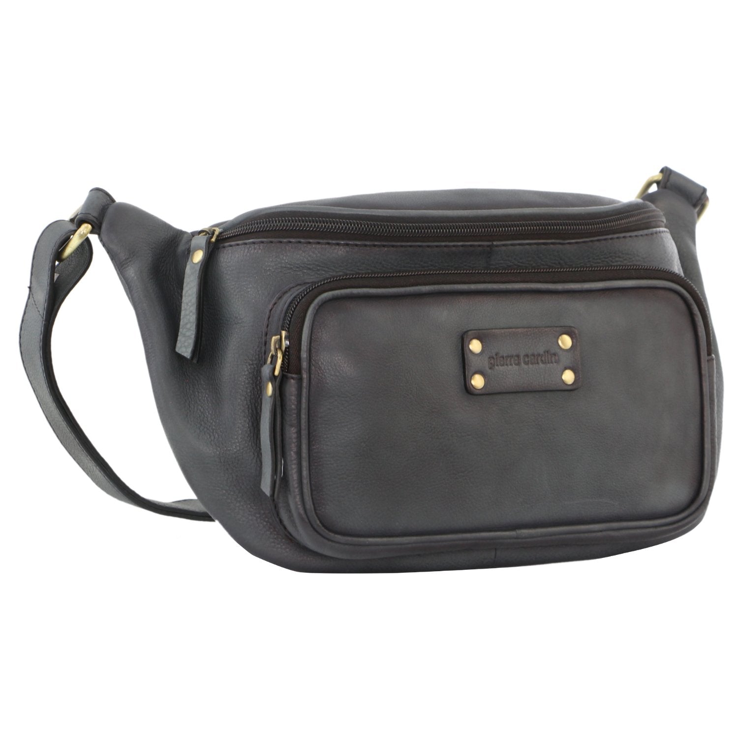 Pierre Cardin Burnished Leather Sling Bag