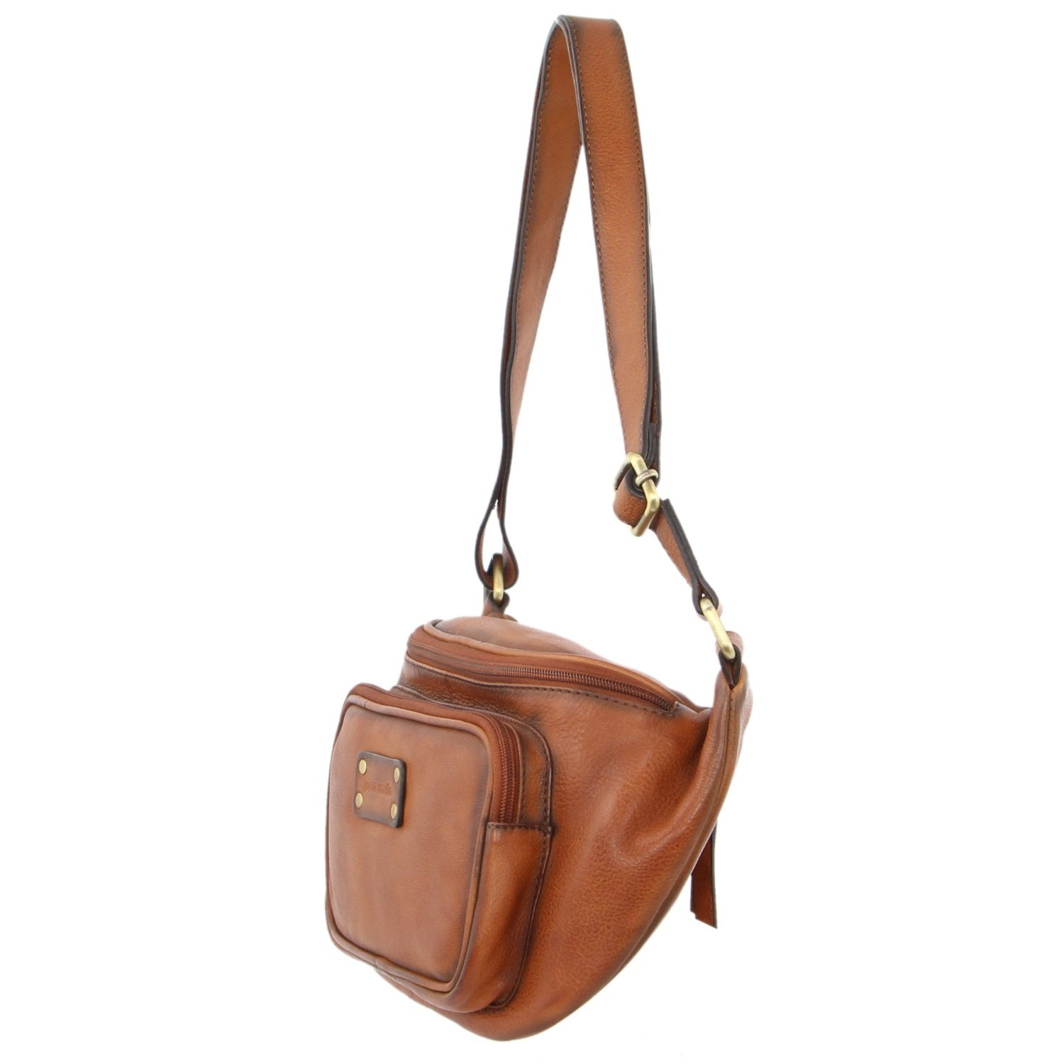 Pierre Cardin Burnished Leather Sling Bag