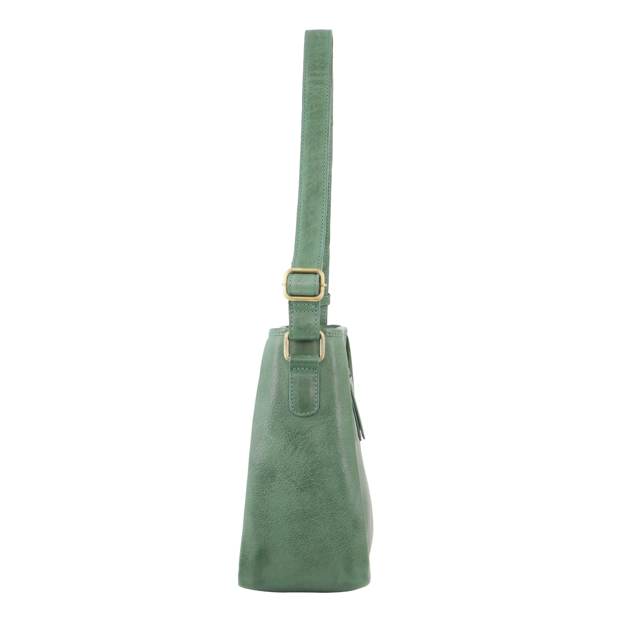 Pierre Cardin Woven Embossed Leather Cross-Body Bag in Green