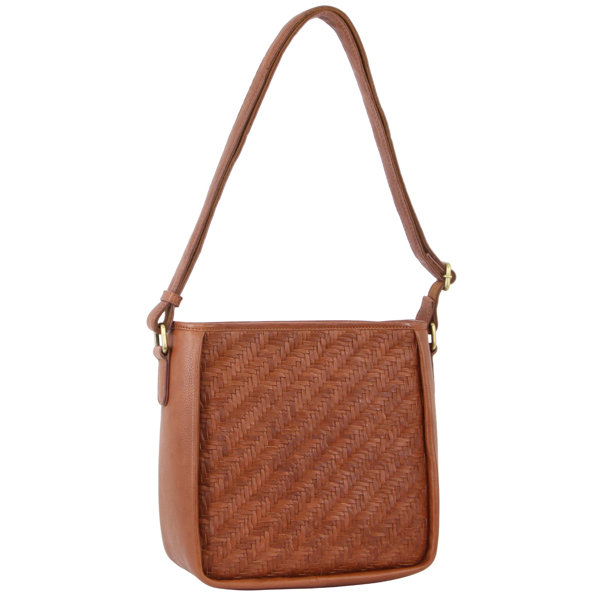 Pierre Cardin Woven Embossed Leather Crossbody Bag