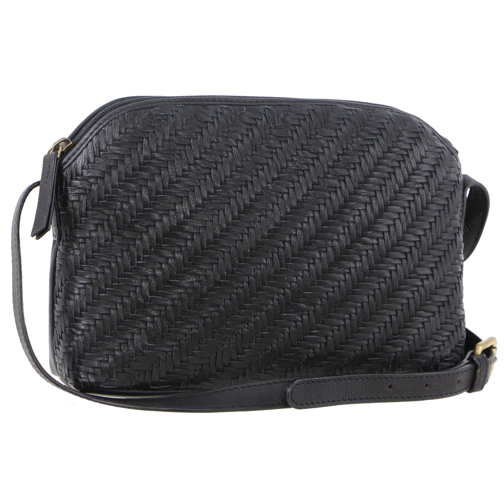 Pierre Cardin Woven Embossed Leather Crossbody Bag