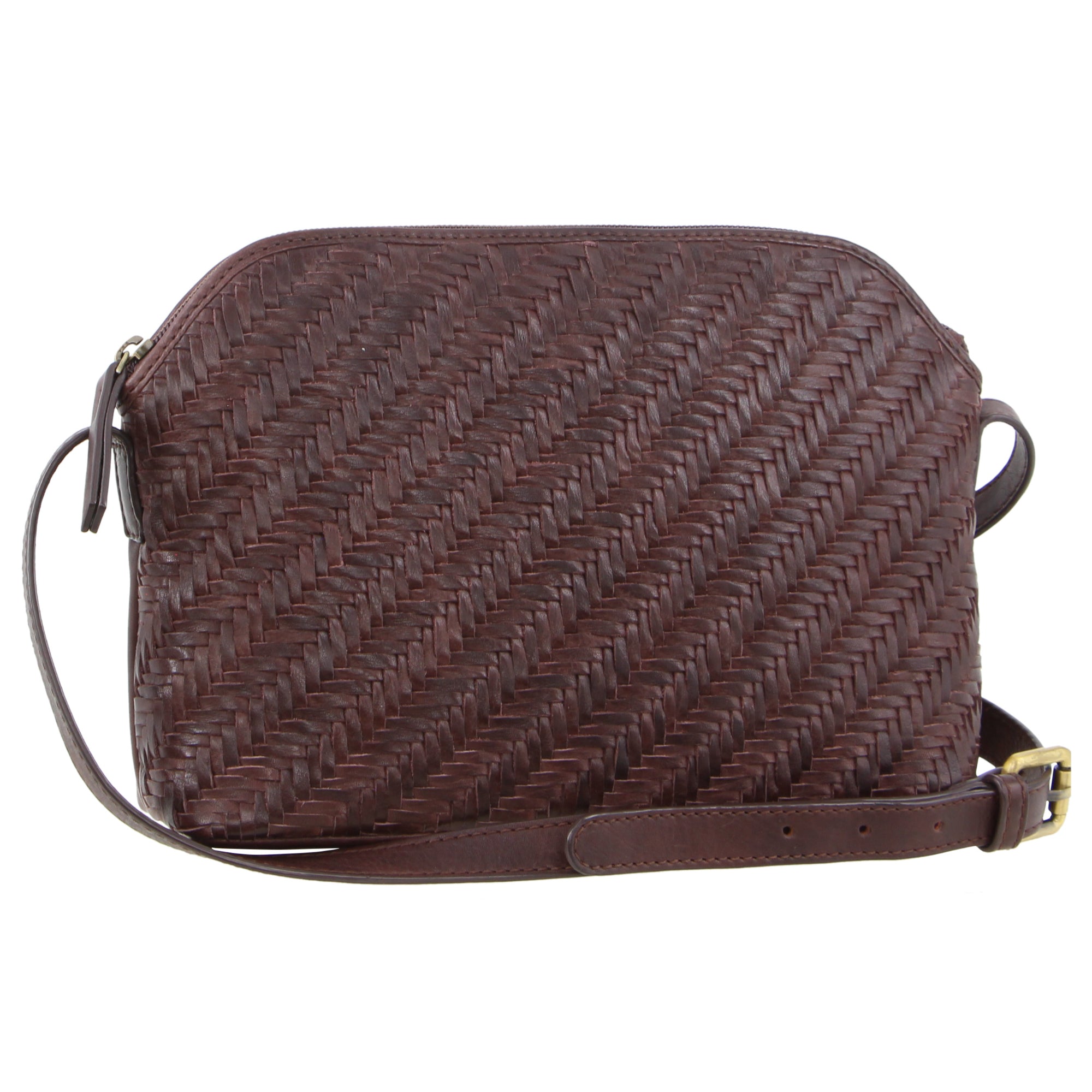 Pierre Cardin Woven Embossed Leather Crossbody Bag