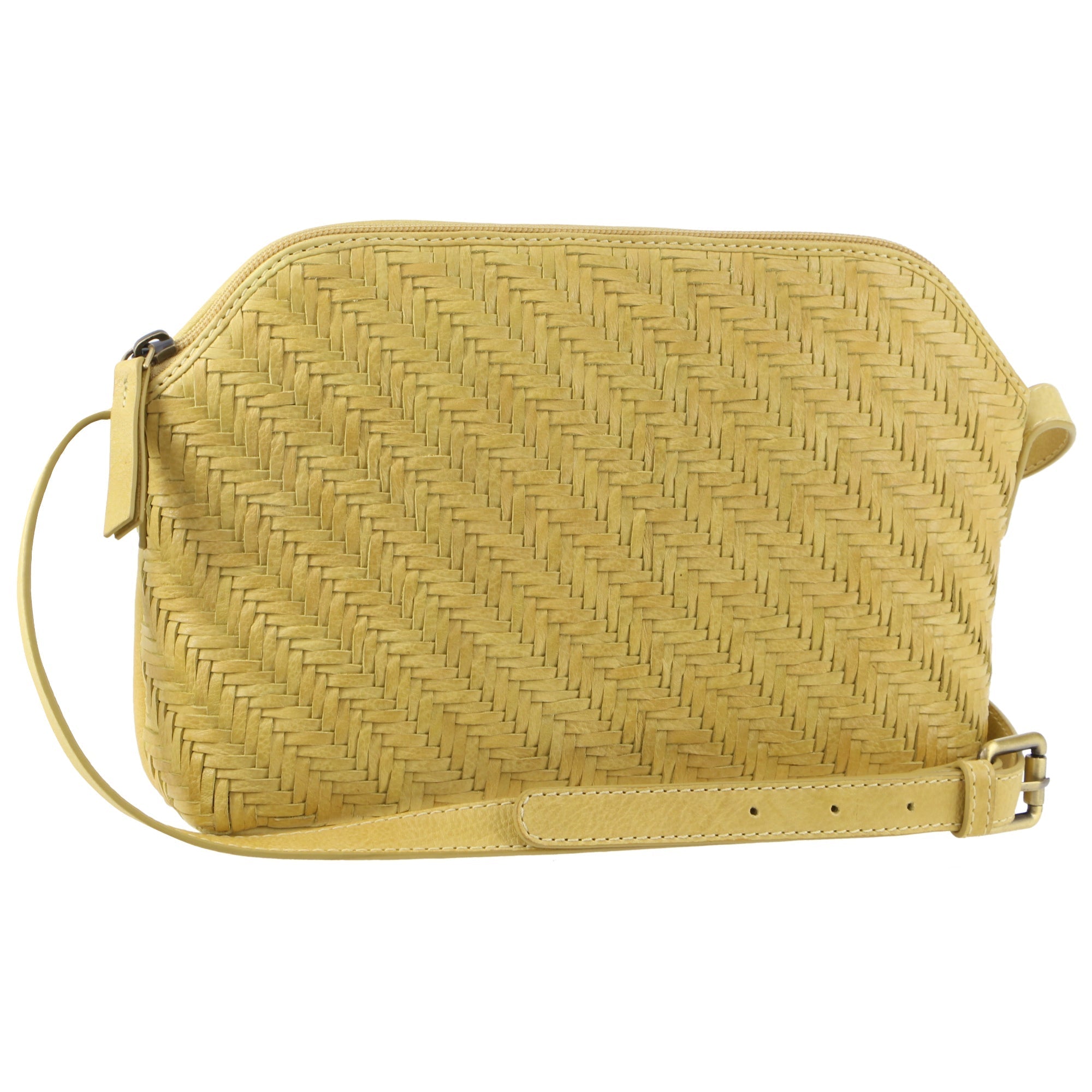 Pierre Cardin Woven Embossed Leather Crossbody Bag