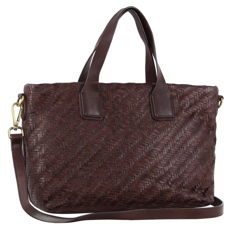 Pierre Cardin Woven Embossed Leather Tote Bag