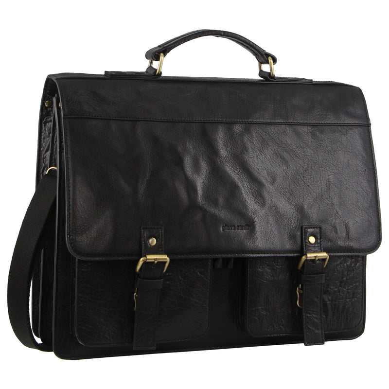 Pierre Cardin Men's Leather Business/Computer Bag