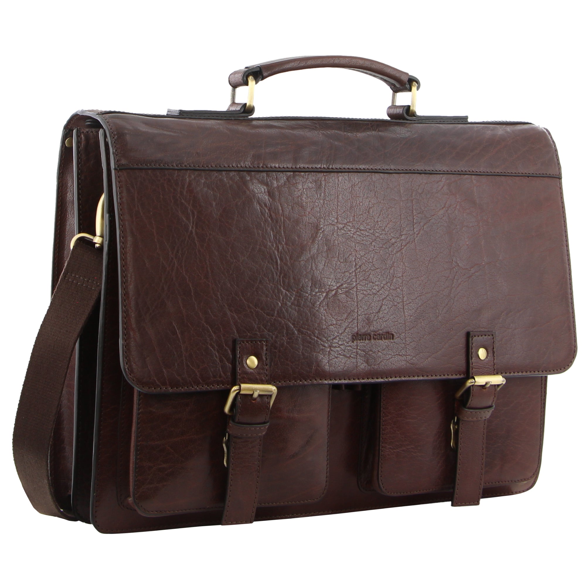 Pierre Cardin Men's Leather Business/Computer Bag