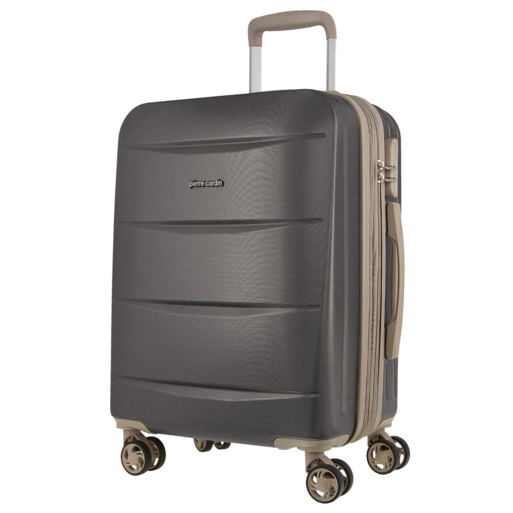 Pierre Cardin 54cm Cabin Hard-Shell Suitcase in Graphite