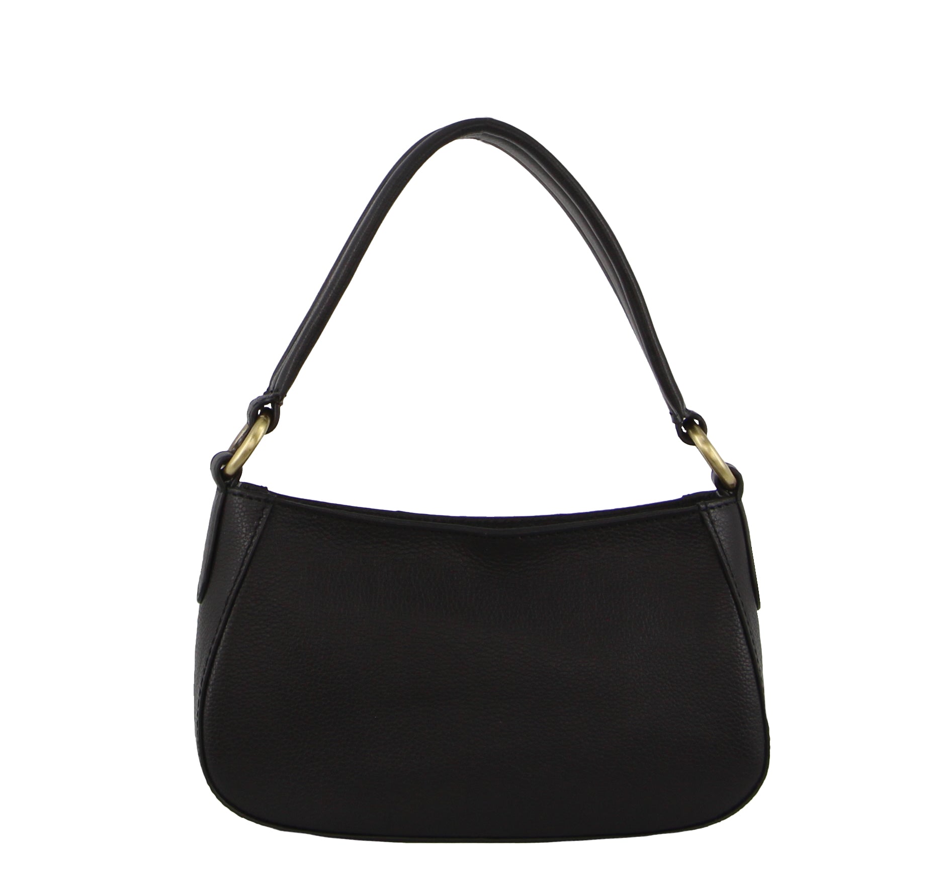 Pierre Cardin Ladies Leather Flap Over Bag in Black