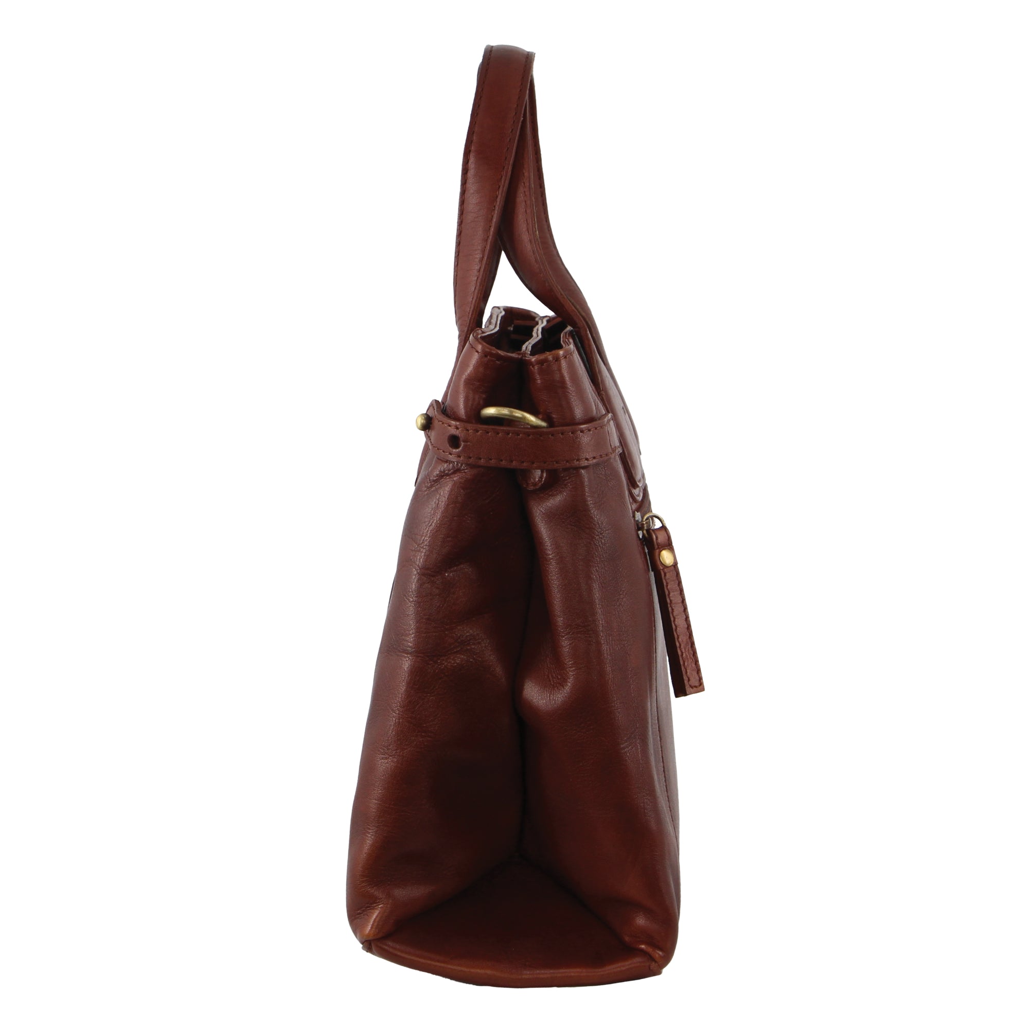 Pierre Cardin Ladies Leather Stitch-design Tote Bag in Tan
