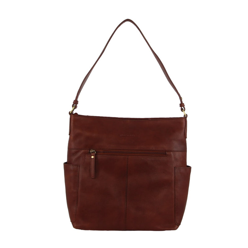 Pierre Cardin Ladies Leather Stitch-design Hobo Bag