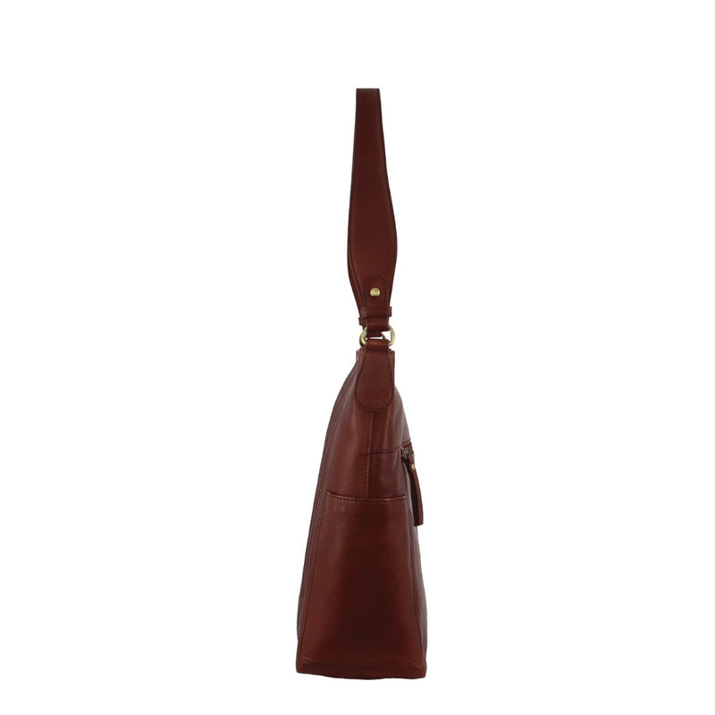 Pierre Cardin Ladies Leather Stitch-design Hobo Bag