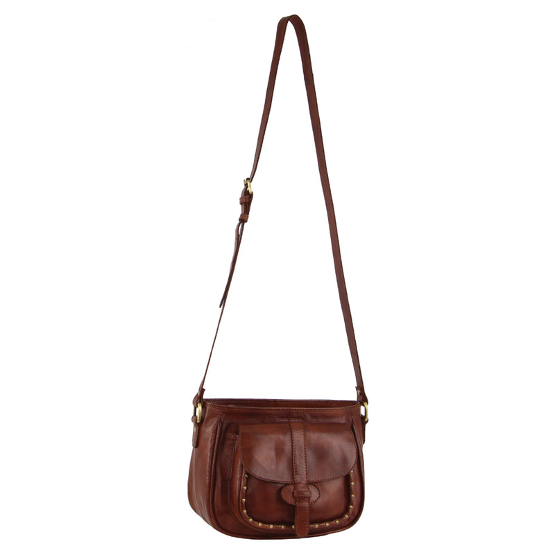 Pierre Cardin Ladies Leather Stud Detail Cross-body Bag