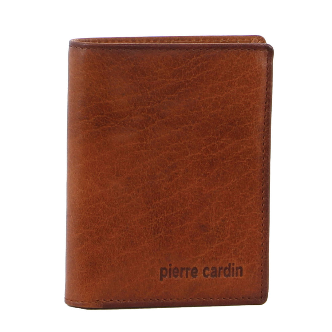 Pierre Cardin Men's Leather Tri-Fold Wallet in Black