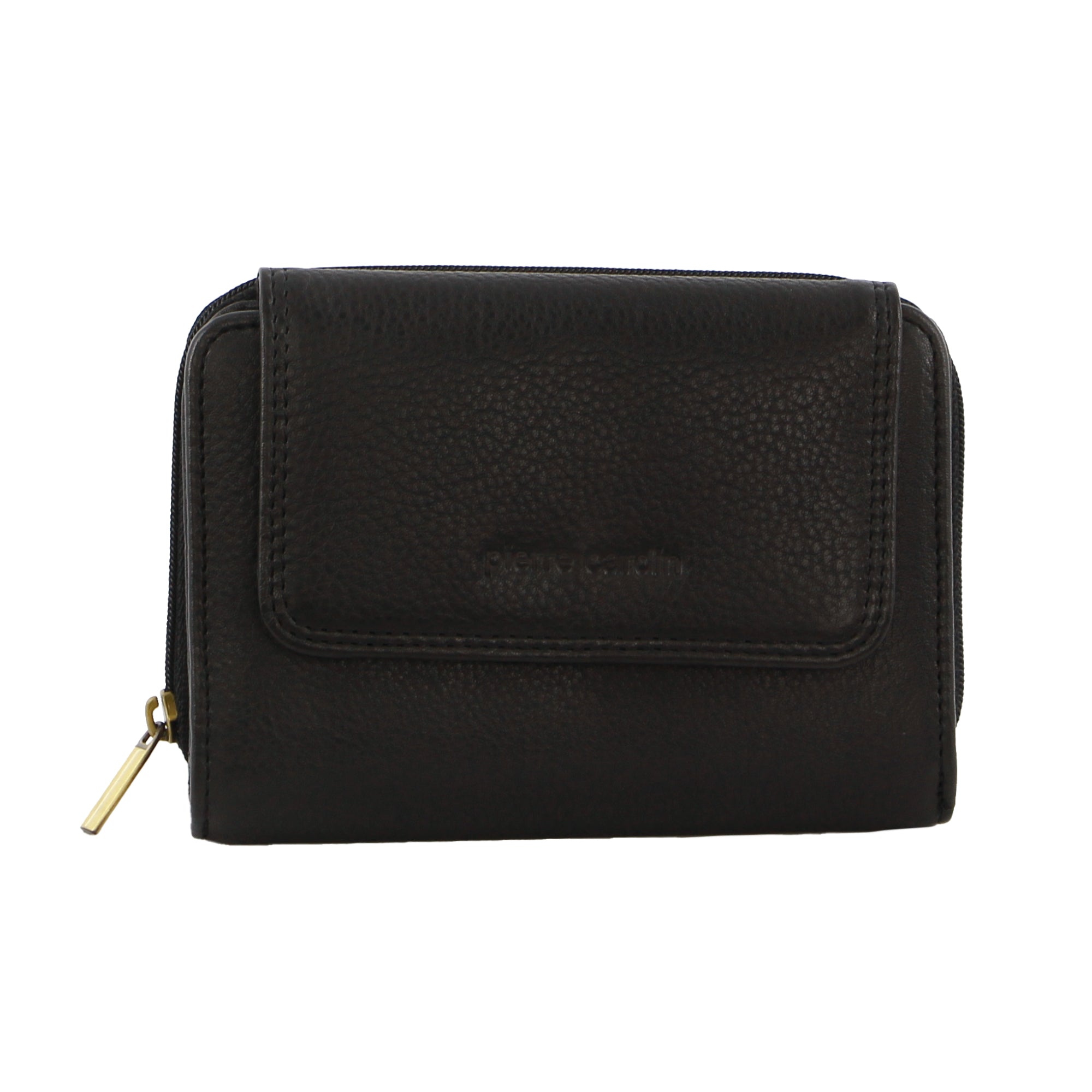 Pierre Cardin Women's Leather Compact Bi-Fold Tab Wallet