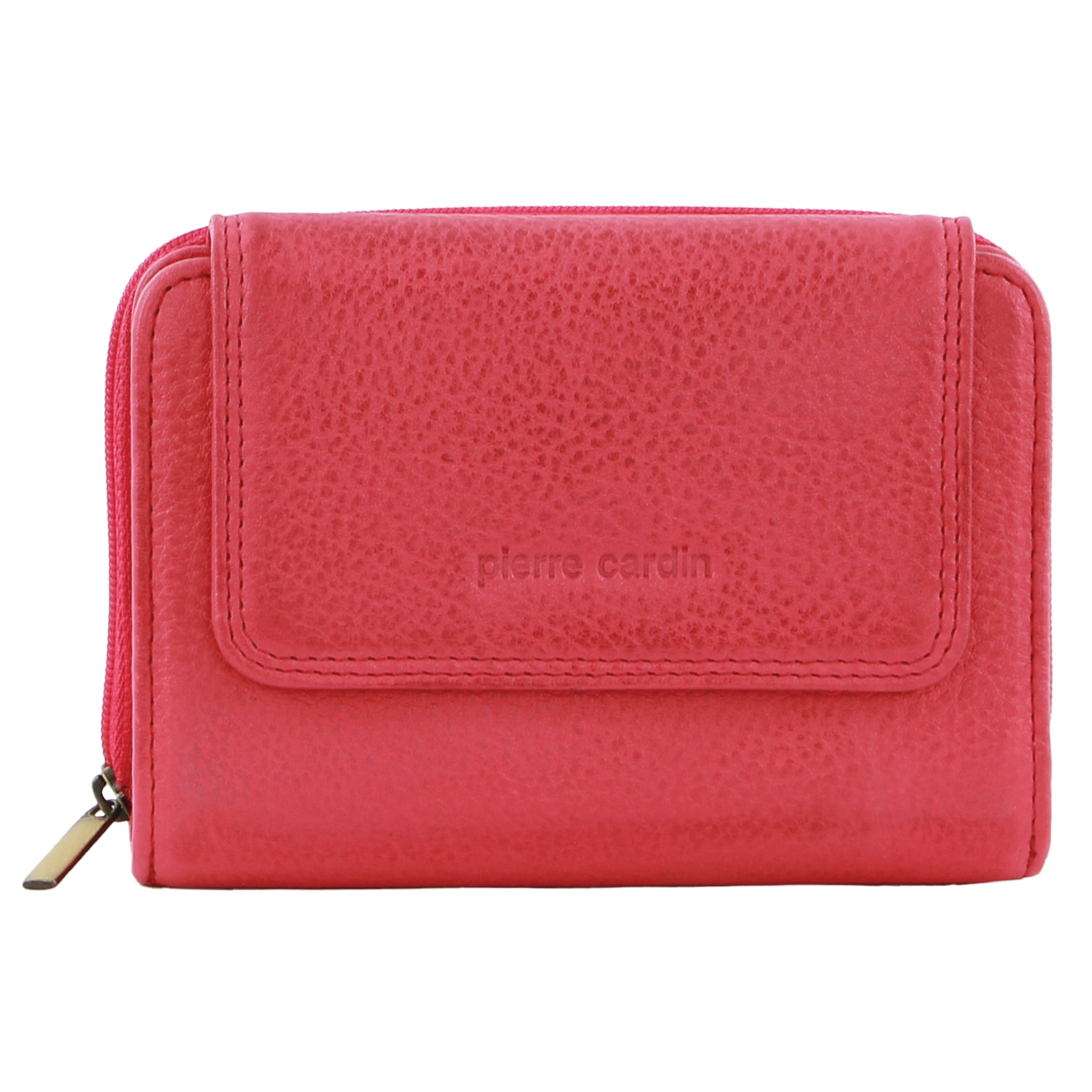 Pierre Cardin Women's Leather Compact Bi-Fold Tab Wallet