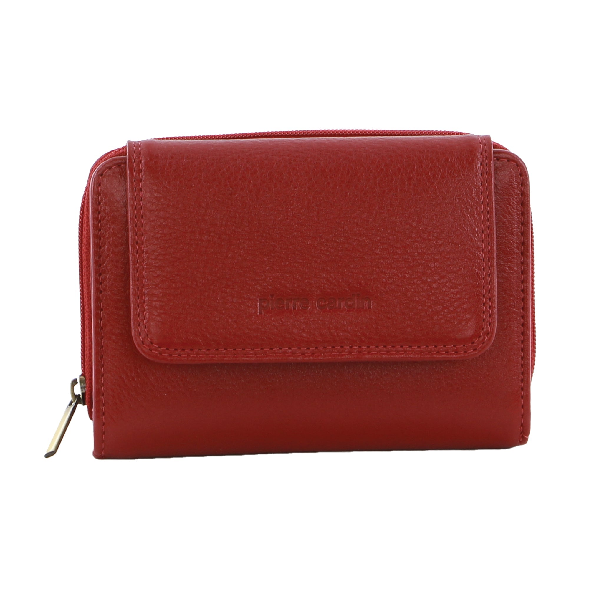 Pierre Cardin Women's Leather Compact Bi-Fold Tab Wallet