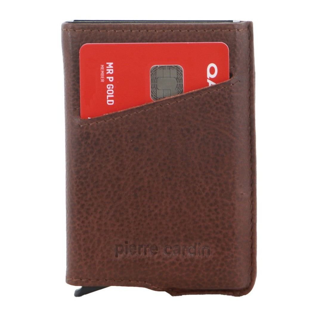 Pierre Cardin Leather Smart Slide Card Holder Tab Wallet