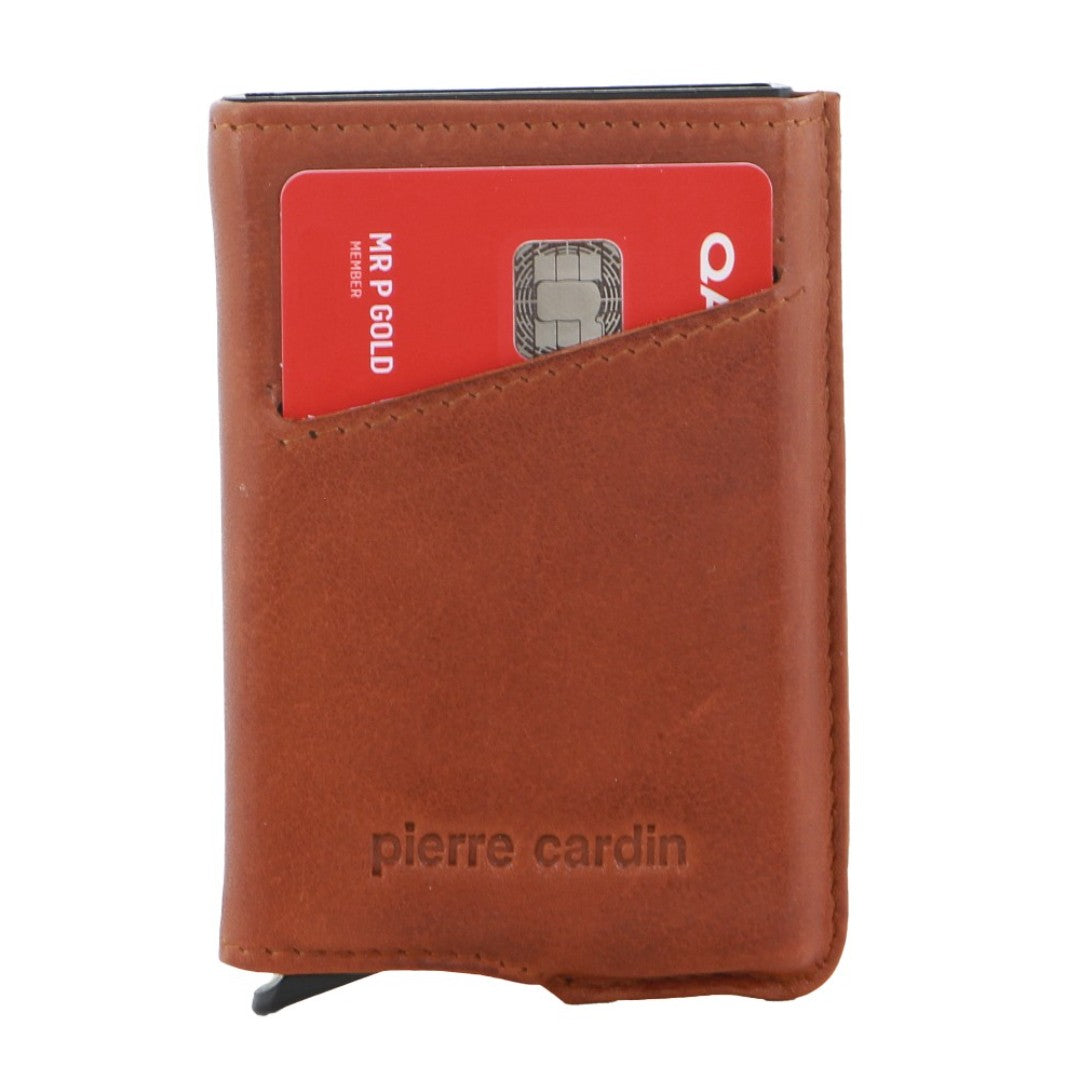 Pierre Cardin Leather Smart Slide Card Holder Tab Wallet