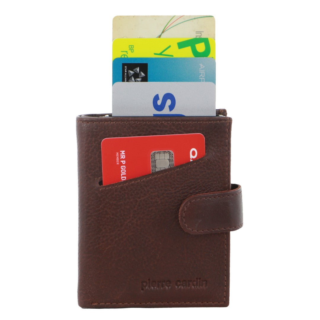 Pierre Cardin Leather Smart Slide Card Holder Tab Wallet