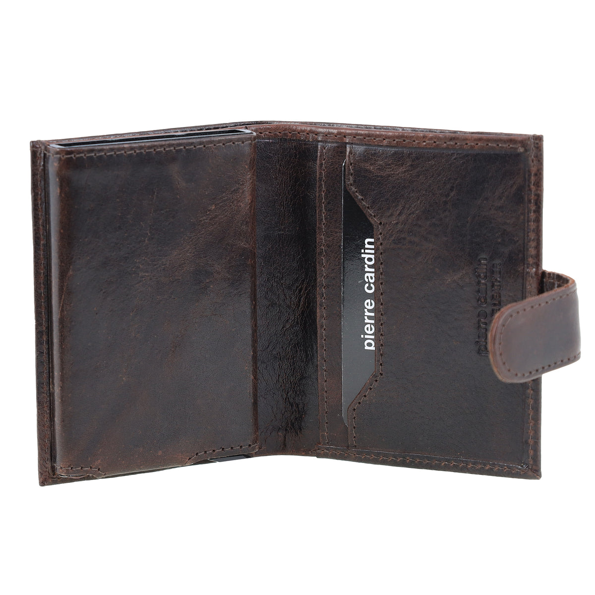 Pierre Cardin Leather Smart Slide Card Holder Tab Wallet