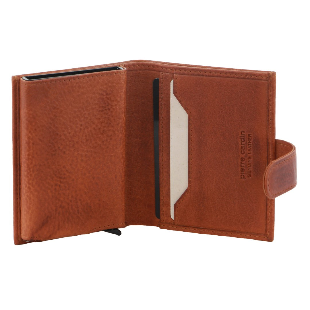 Pierre Cardin Leather Smart Slide Card Holder Tab Wallet