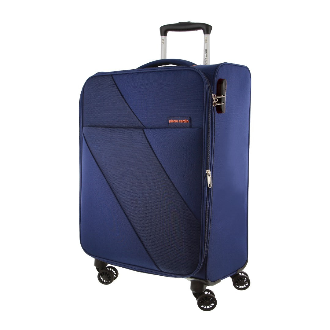 Pierre Cardin 55cm CABIN Soft-Shell Suitcase in Navy