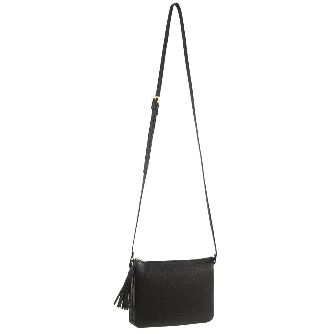 Pierre Cardin Leather Tassel Crossbody Bag