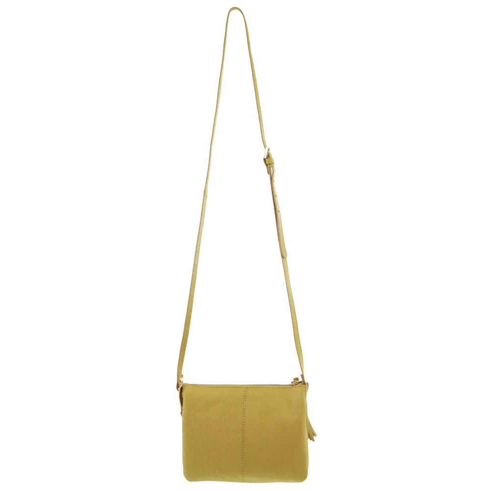 Pierre Cardin Leather Tassel Crossbody Bag