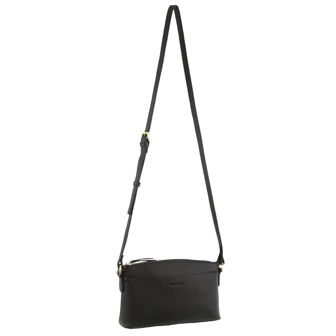 Pierre Cardin Leather Ladies Crossbody Bag in Black